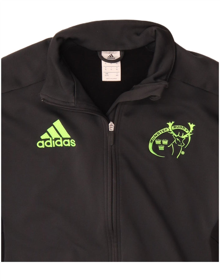 Adidas Herren Munster Rugby Trainingsanzug Top Jacke XL Schwarz Polyester