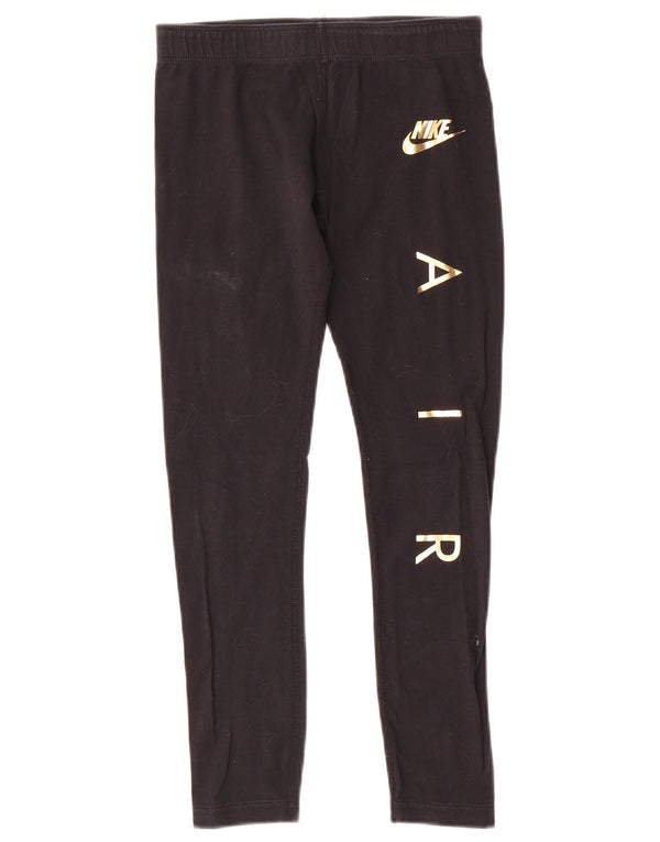 Nike Mädchen-Grafik-Leggings, 10–11 Jahre, mittelgroß, schwarze Baumwolle