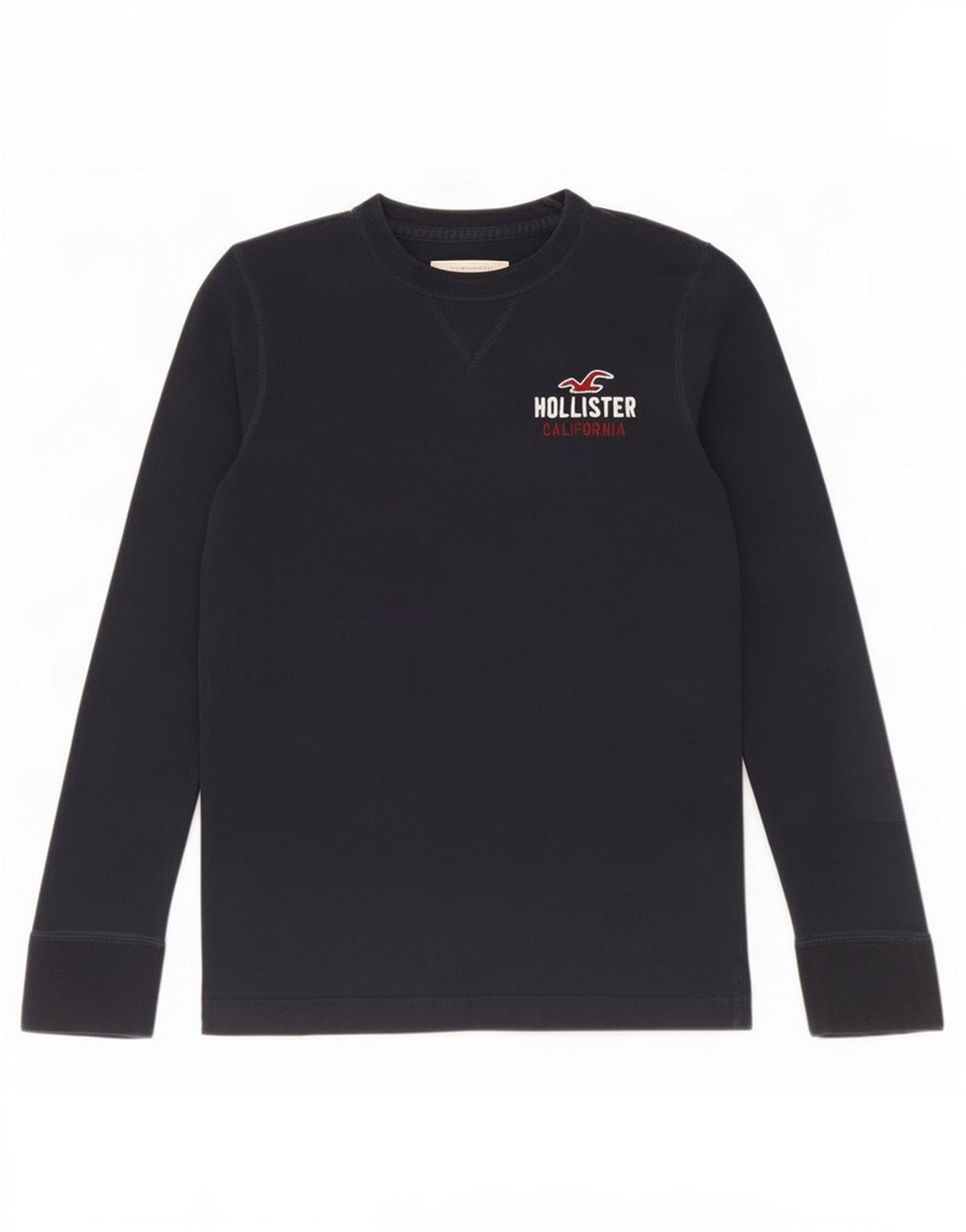Hollister Herren-Oberteil, langärmelig, mittelgroß, Marineblau