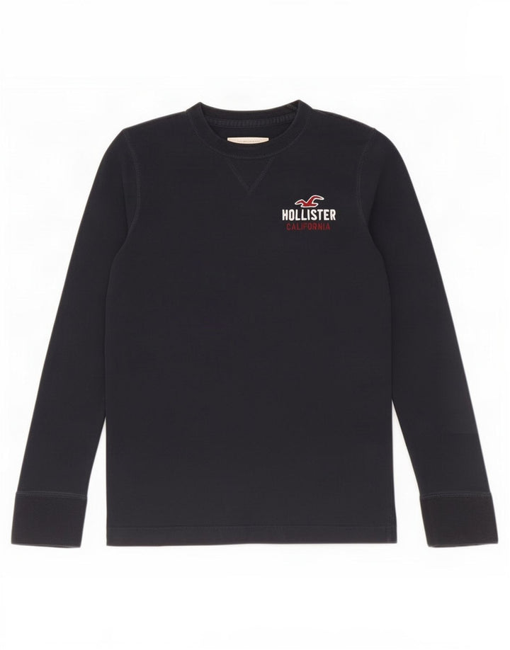 Hollister Herren-Oberteil, langärmelig, mittelgroß, Marineblau