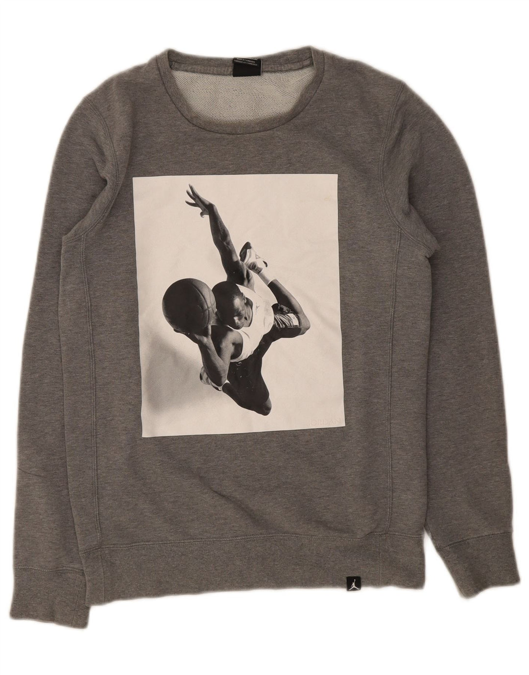 Nike Herren-Sweatshirt mit Grafik, XS, graue Baumwolle