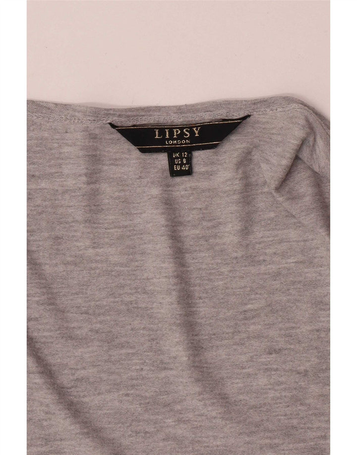 Lipsy Offener Damen-Cardigan-Pullover UK 12 Mittelgrau