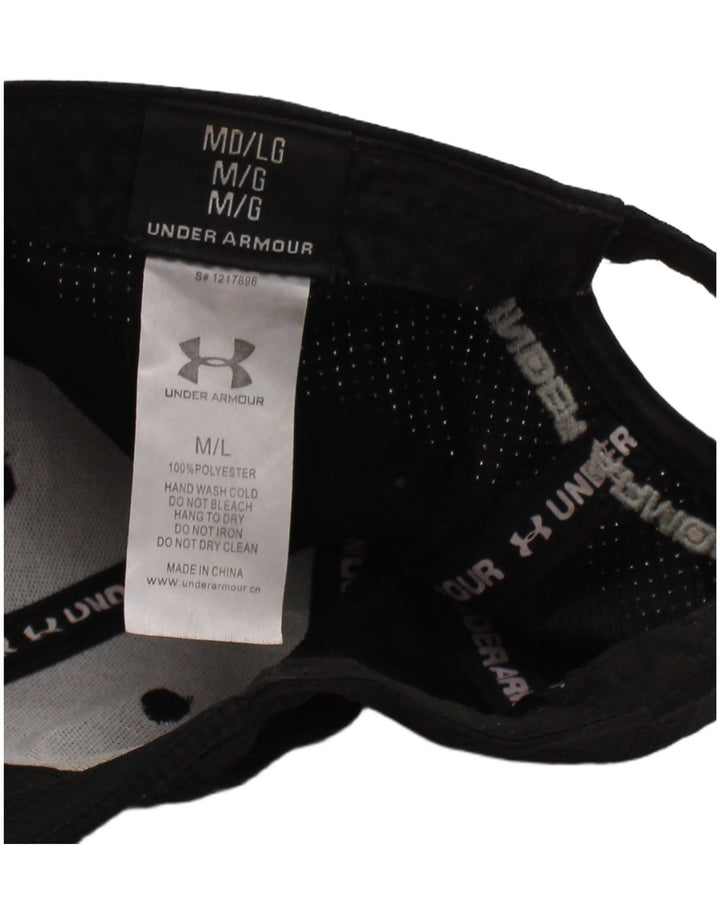 Under Armour Herren-Baseballkappe mit Grafik, mittelgroß/groß, schwarzes Polyester