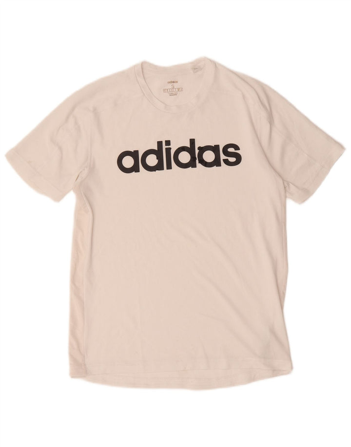 Adidas Herren Climacool Graphic T-Shirt Top Small Weiß Polyester