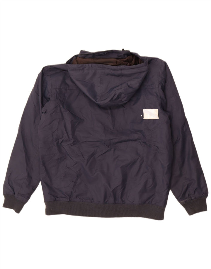 Quiksilver Herren Bomber-Windjacke mit Kapuze, UK 38, Mittelmarineblau