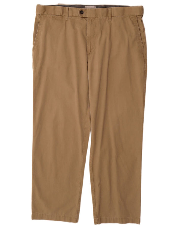 Marks & Spencer Herren-Anzughose in normaler Passform, W38, L29, Beige, Baumwolle