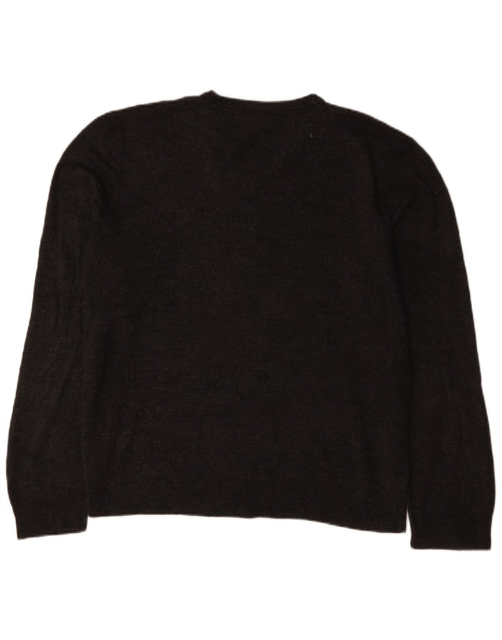 Marks & Spencer Herren Blue Harbor V-Ausschnitt Pullover Pullover XL Grau Acryl