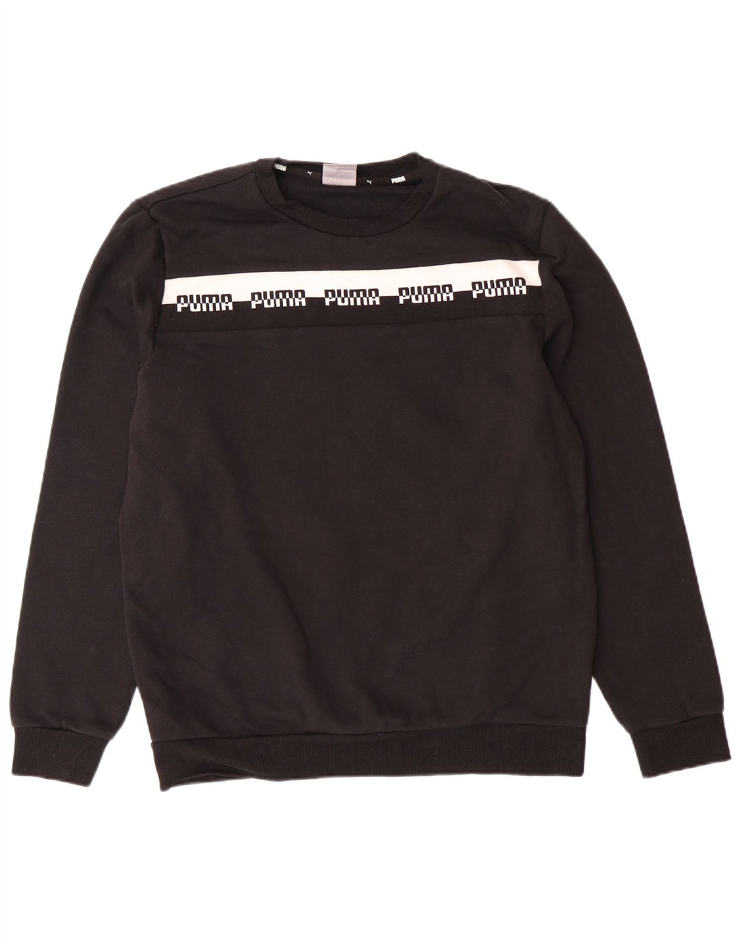 PUMA Herren Grafik-Sweatshirt-Pullover, Mittelschwarz, Colourblock-Baumwolle