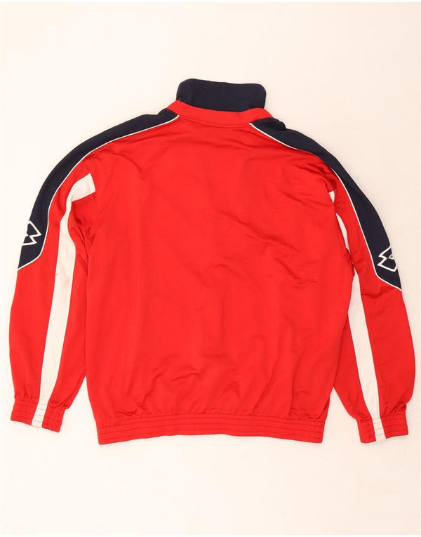 Lotto Herren-Trainingsanzugoberteil mit Grafik, UK 42/44, XL, Rot, Farbblock