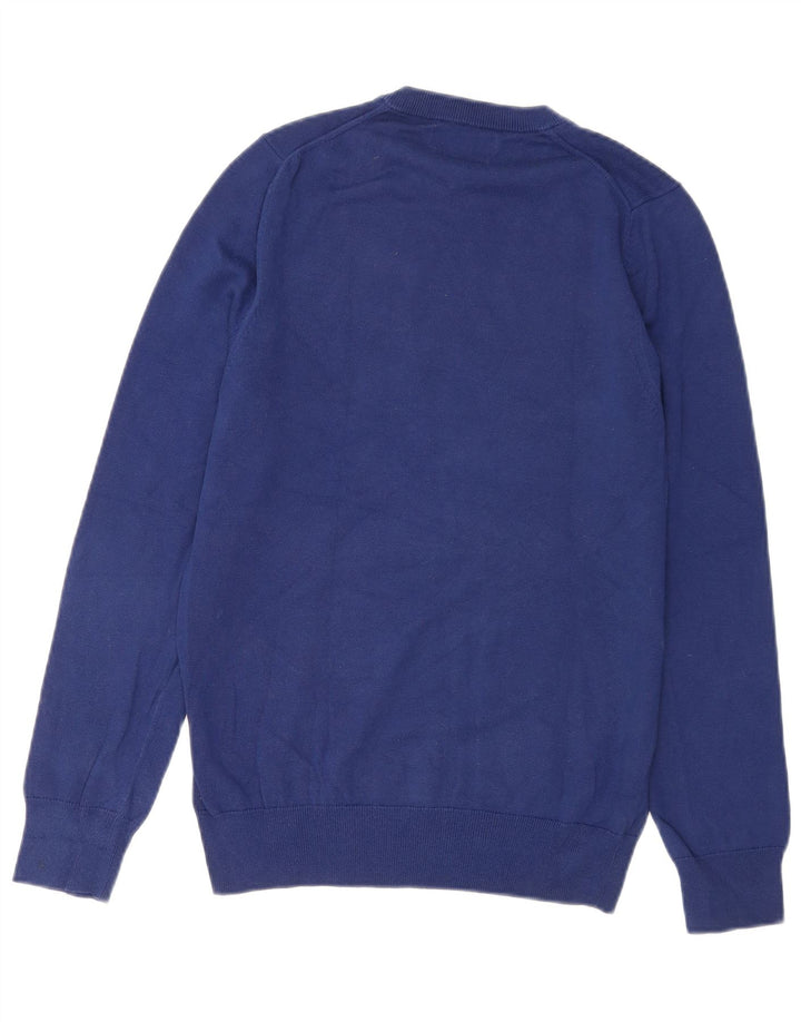 Marks & Spencer Herren-Pullover mit Rundhalsausschnitt, Größe S, blau, Baumwolle