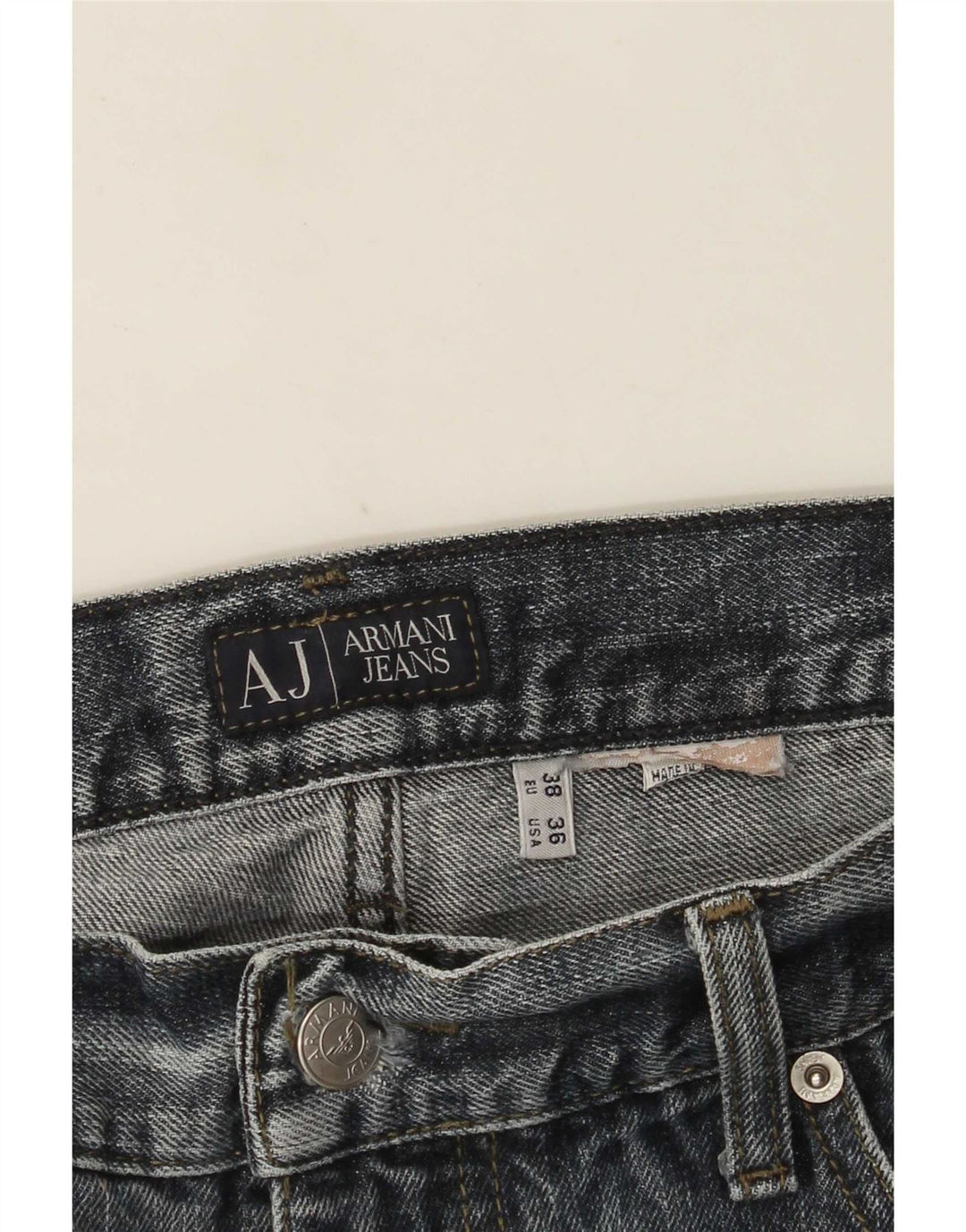 Armani Herren verkürzte Jeans W38 L26 Blau