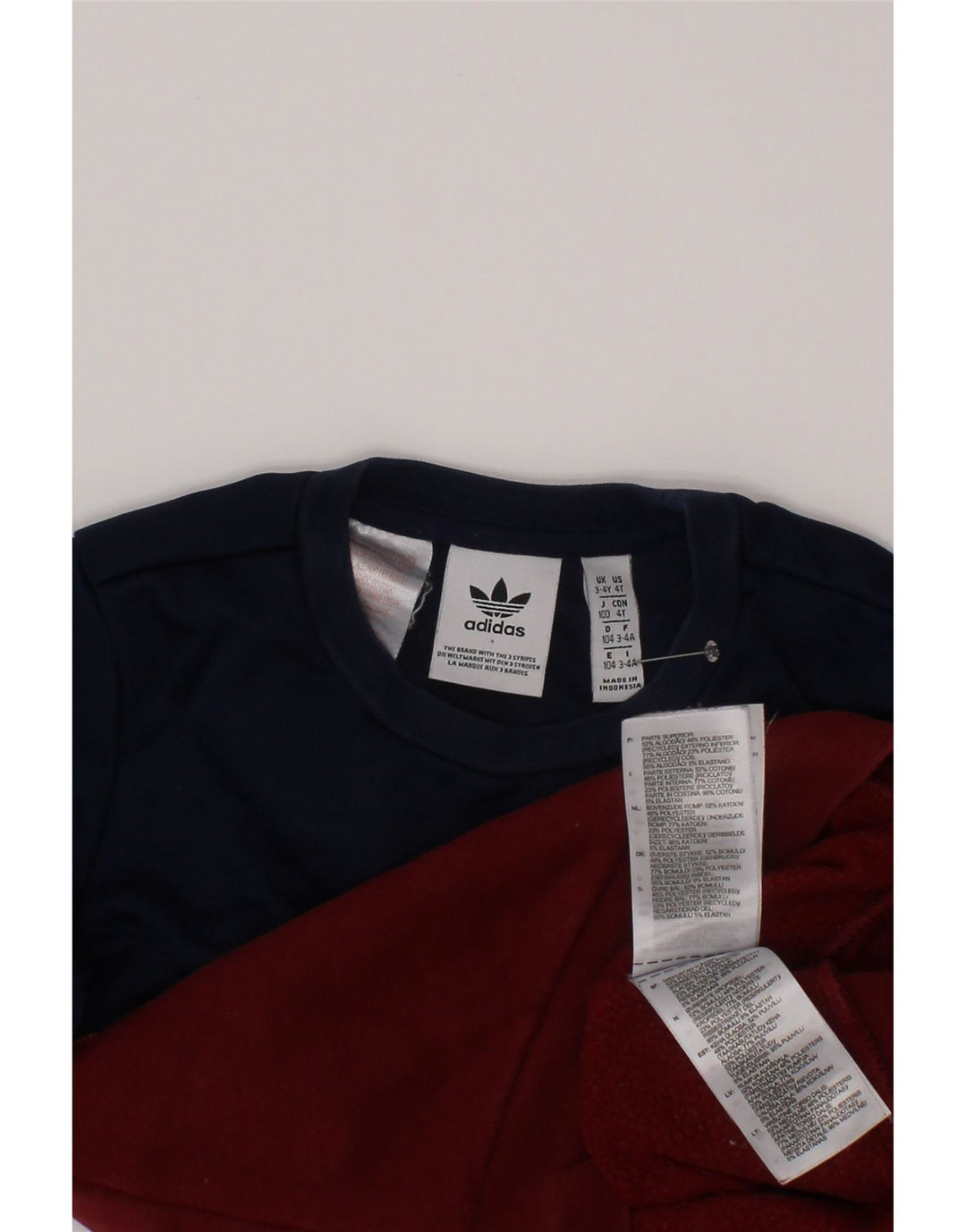 ADIDAS Grafik-Sweatshirt für Jungen, 3–4 Jahre, kastanienbraun, Colourblock-Baumwolle