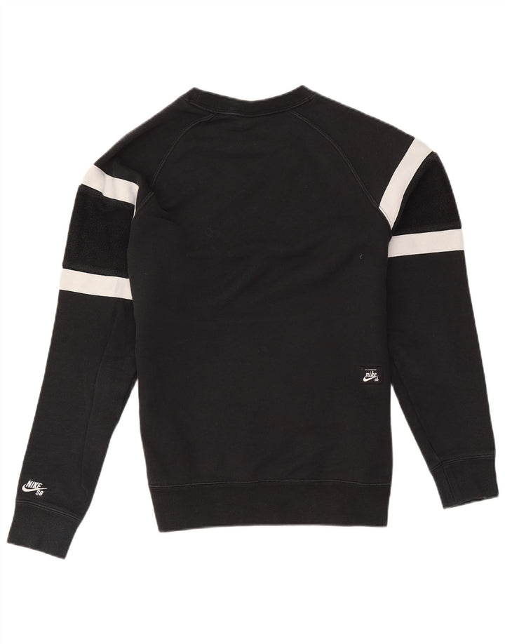 Nike Herren-Sweatshirt, Pullover, Größe S, Schwarz, Colourblock-Baumwolle