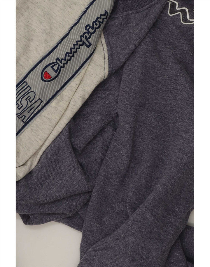 Champion Herren-T-Shirt mit Grafik, groß, Blau, Farbblock