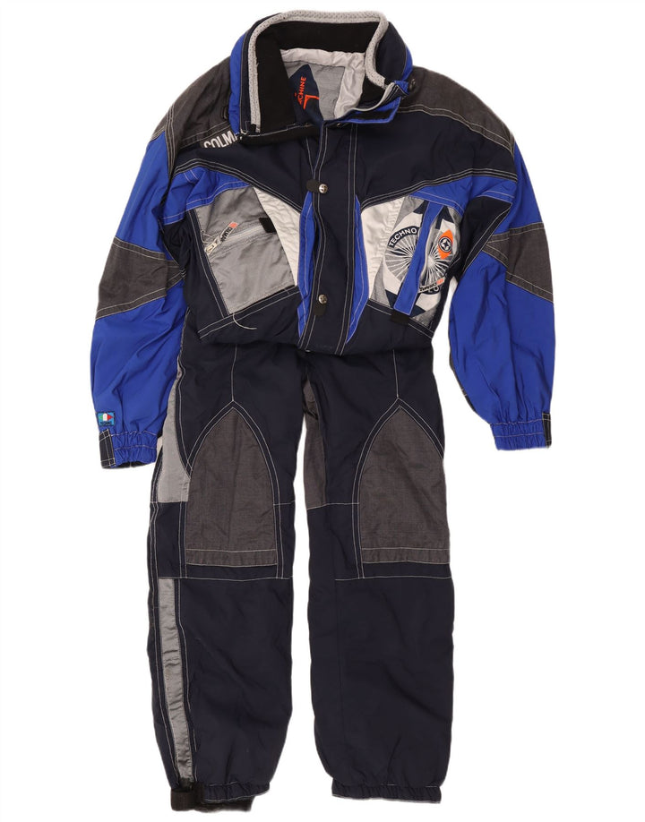 Colmar Herren-Trainingsanzug mit Grafik, IT 50, mittleres Marineblau, Farbblock