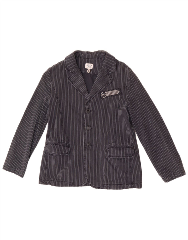 Armani Junior Jungen 3-Knopf-Blazerjacke 9-10 Jahre Marineblau gestreift