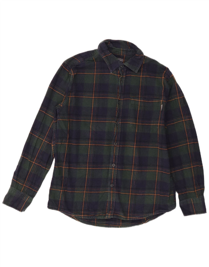 Eddie Bauer Herren-Flanellhemd, mittelgroß, marineblau, kariert, Baumwolle