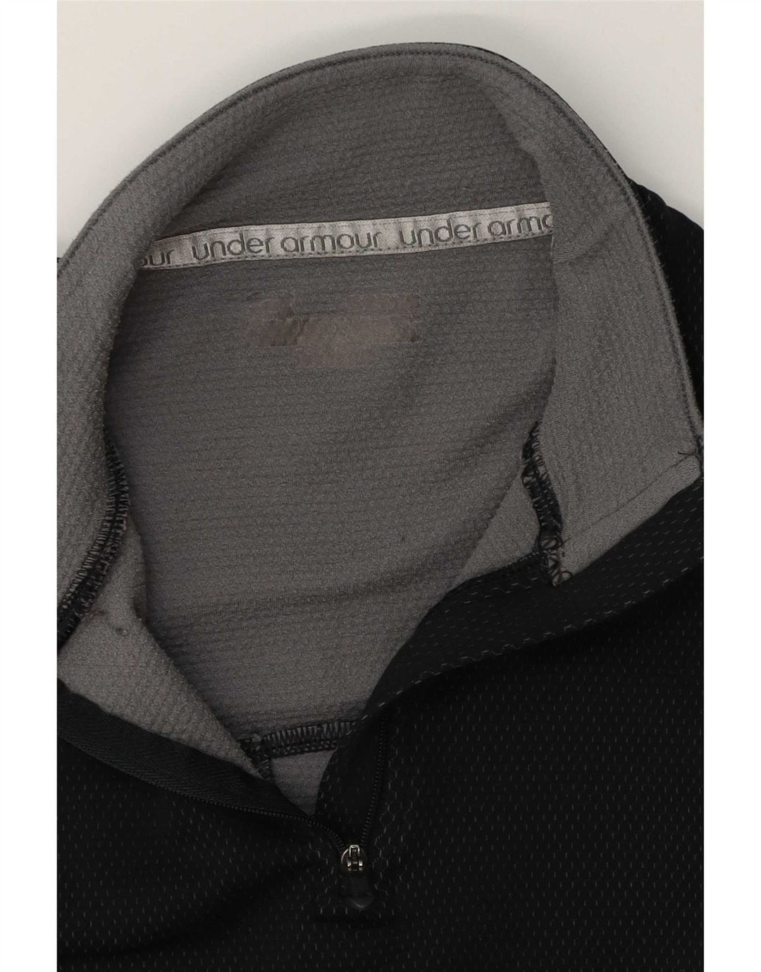 Under Armour Herren-Pullover-Trainingsanzugoberteil mit Reißverschluss und Halsausschnitt, Größe S, Schwarz