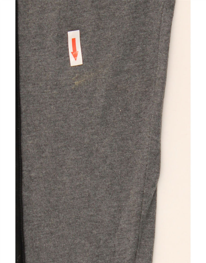 ADIDAS Damen Leggings UK 8/10 Small Graue Baumwolle
