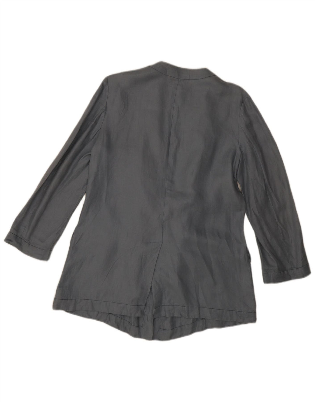 Emporio Armani Damen Blazer Jacke IT 42 Mittelblaues Leinen