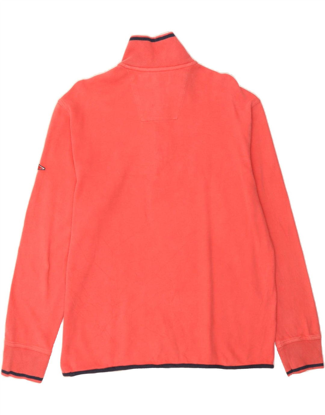 NAUTICA Mens Zip Neck Sweatshirt Jumper Medium Red Cotton Vintage Nautica and Second-Hand Nautica from Messina Hembry 
