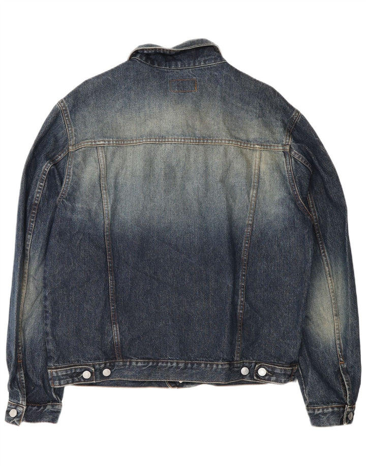 KEEGAN Herren Jeansjacke UK 42 XL Blaue Baumwolle