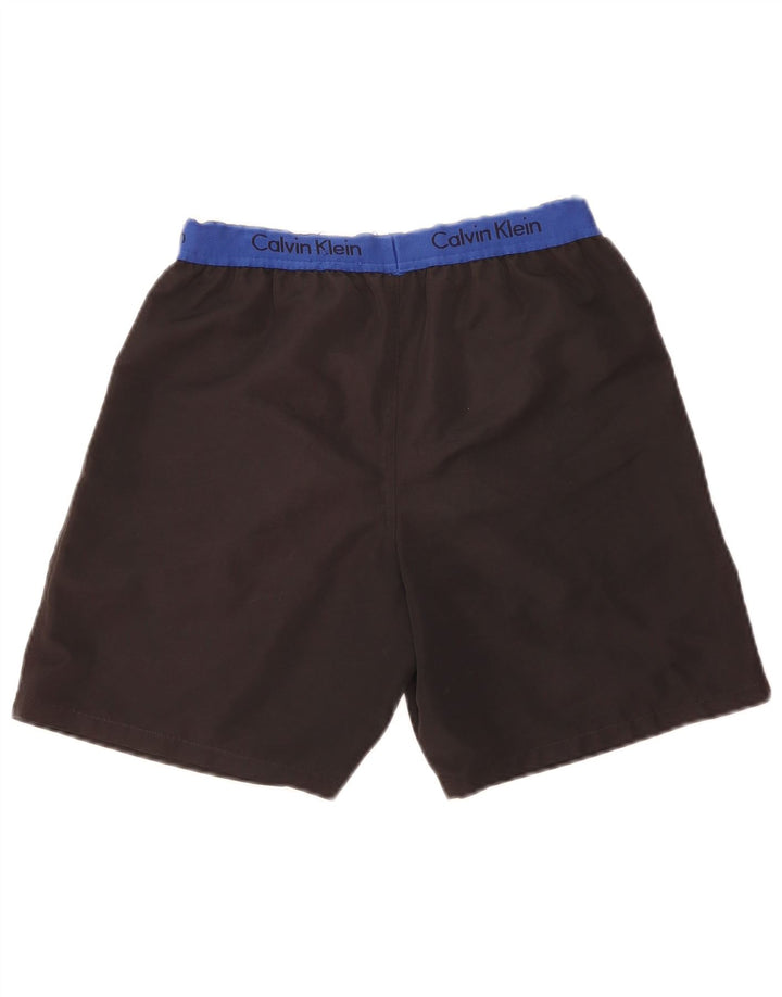 Calvin Klein Herren-Badeshorts mit Grafik, Größe S, Schwarz, Farbblock-Polyester