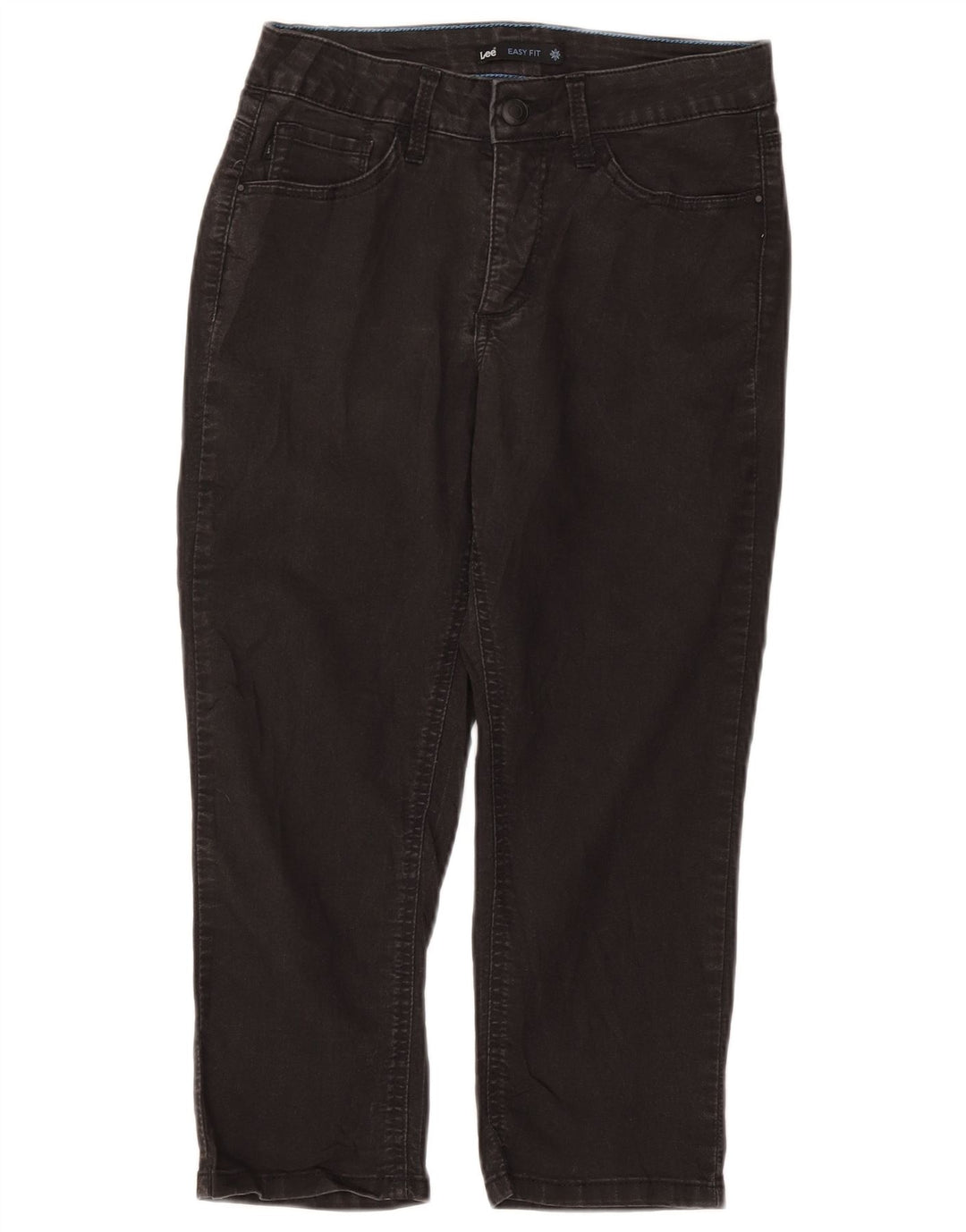 Lee Damen Easy Fit Capri Jeans US 8 Medium W28 L21 Schwarze Baumwolle