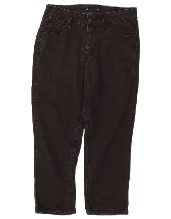 Lee Damen Easy Fit Capri Jeans US 8 Medium W28 L21 Schwarze Baumwolle