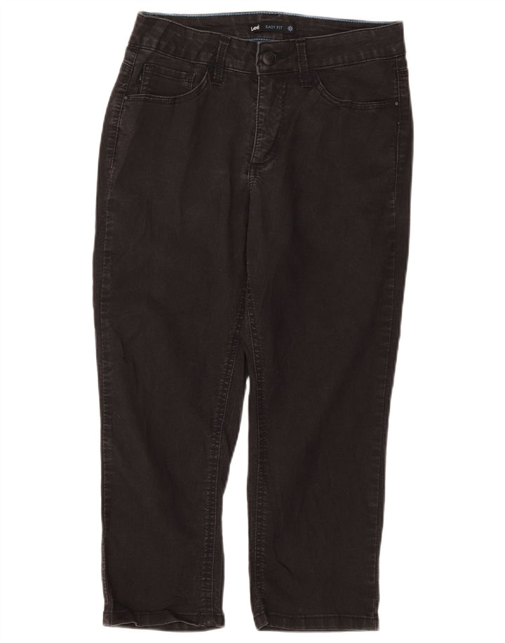 Lee Damen Easy Fit Capri Jeans US 8 Medium W28 L21 Schwarze Baumwolle