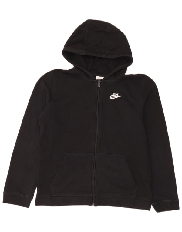 Nike Jungen-Kapuzenpullover mit Reißverschluss, 13–14 Jahre, XL, schwarze Baumwolle