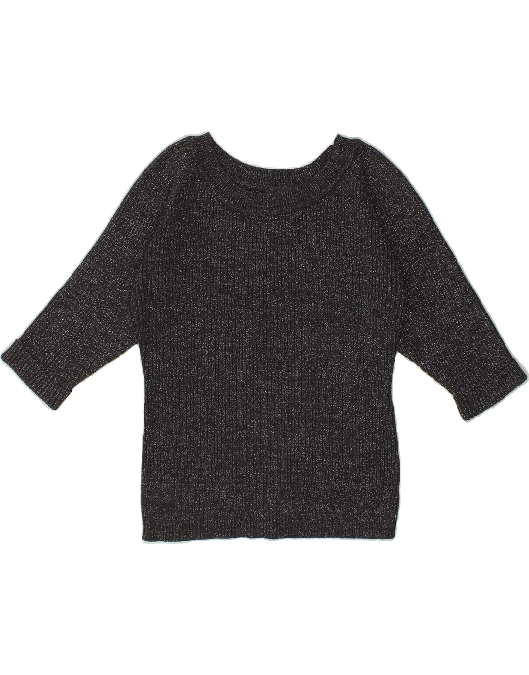 VINTAGE Womens 3/4 Sleeve Boat Neck Jumper Sweater IT 42 Medium Grey Vintage Vintage and Second-Hand Vintage from Messina Hembry 