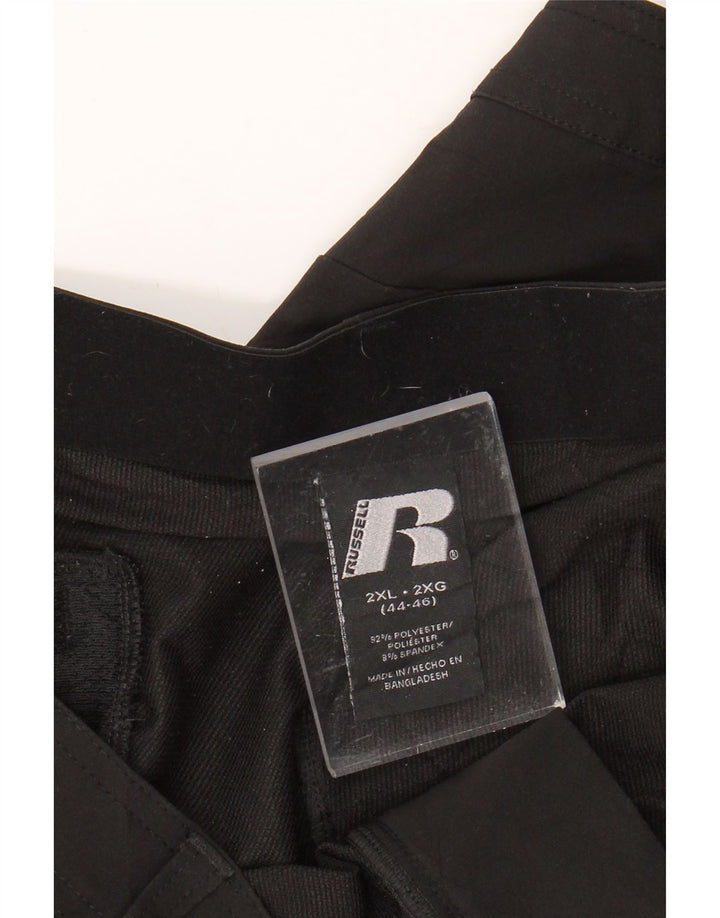 RUSSELL ATHLETIC Damen Slim Cargohose 2XL W32 L30 Schwarz Polyester