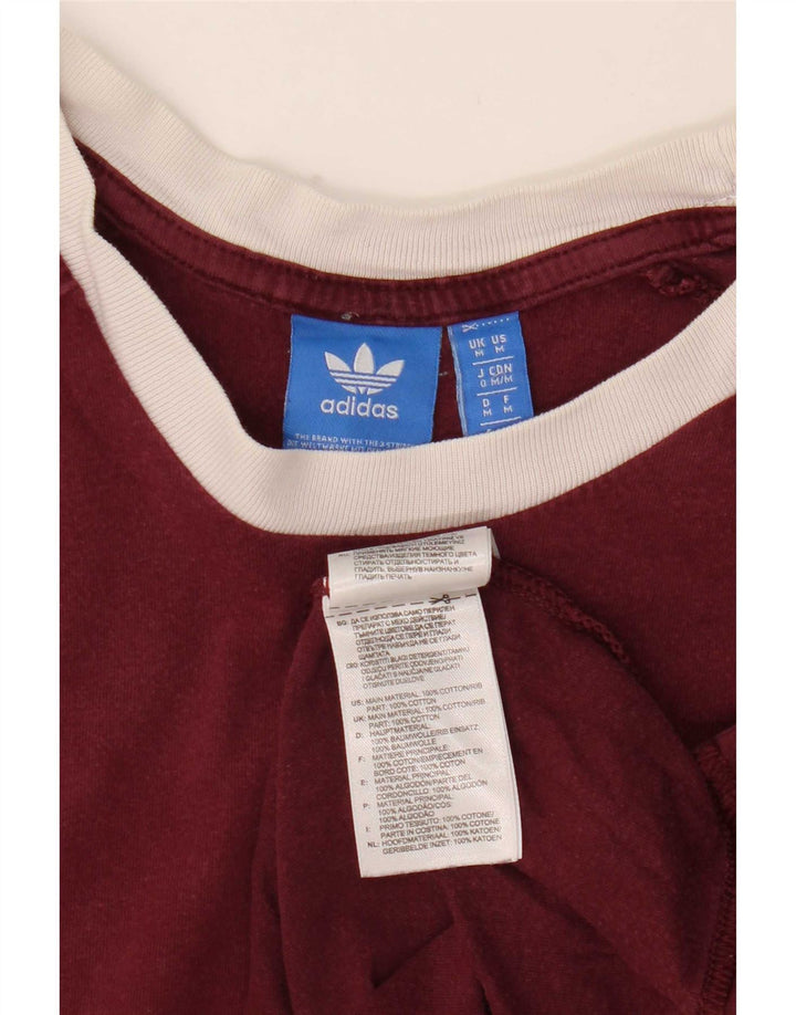 Adidas Herren T-Shirt Top Medium Burgund Baumwolle