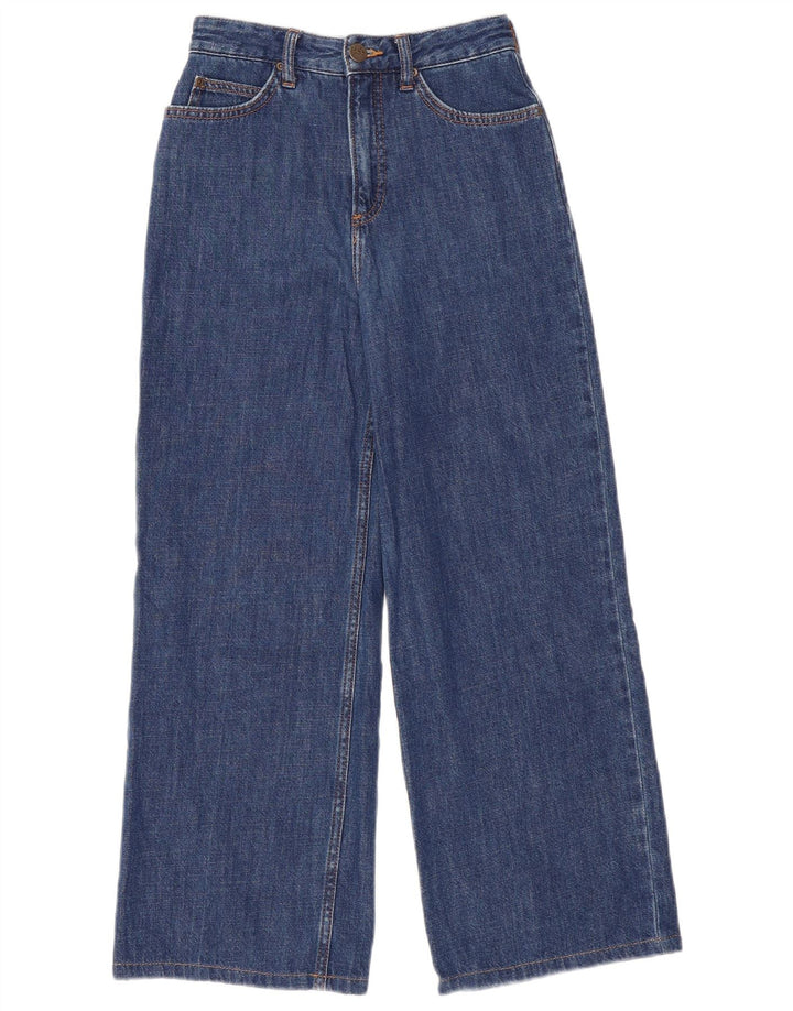 Lee Damen Stella Wide Leg Jeans W24 L25 Blaue Baumwolle