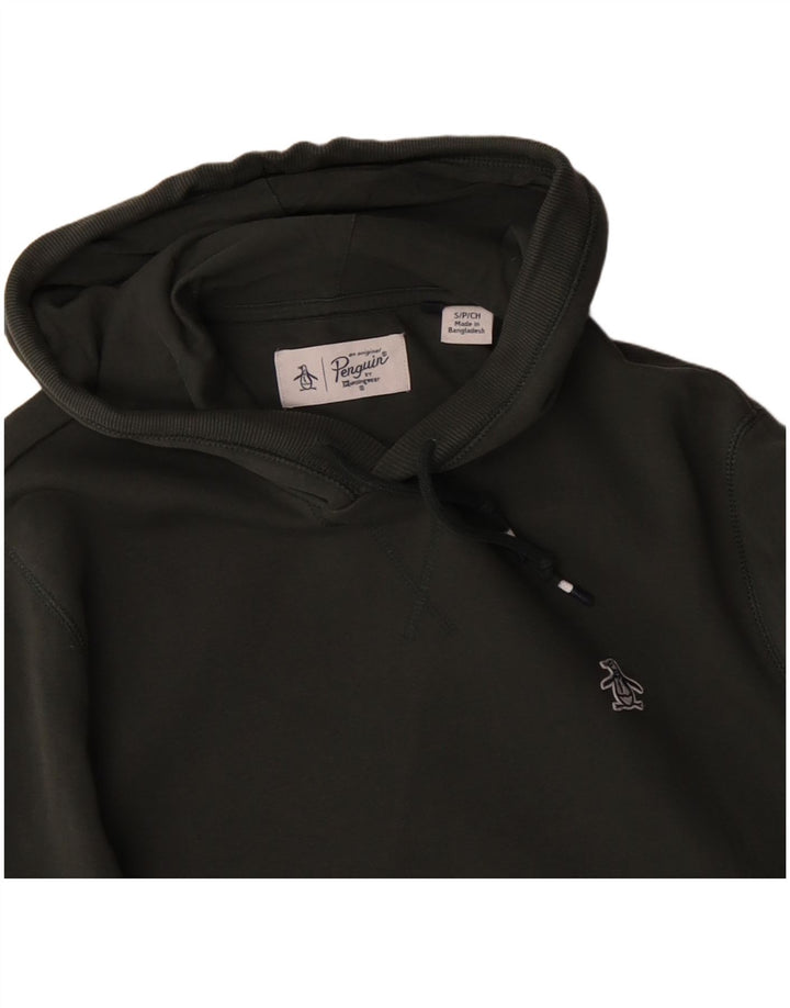 PINGUIN Herren-Kapuzenpullover, Größe S, grüne Baumwolle