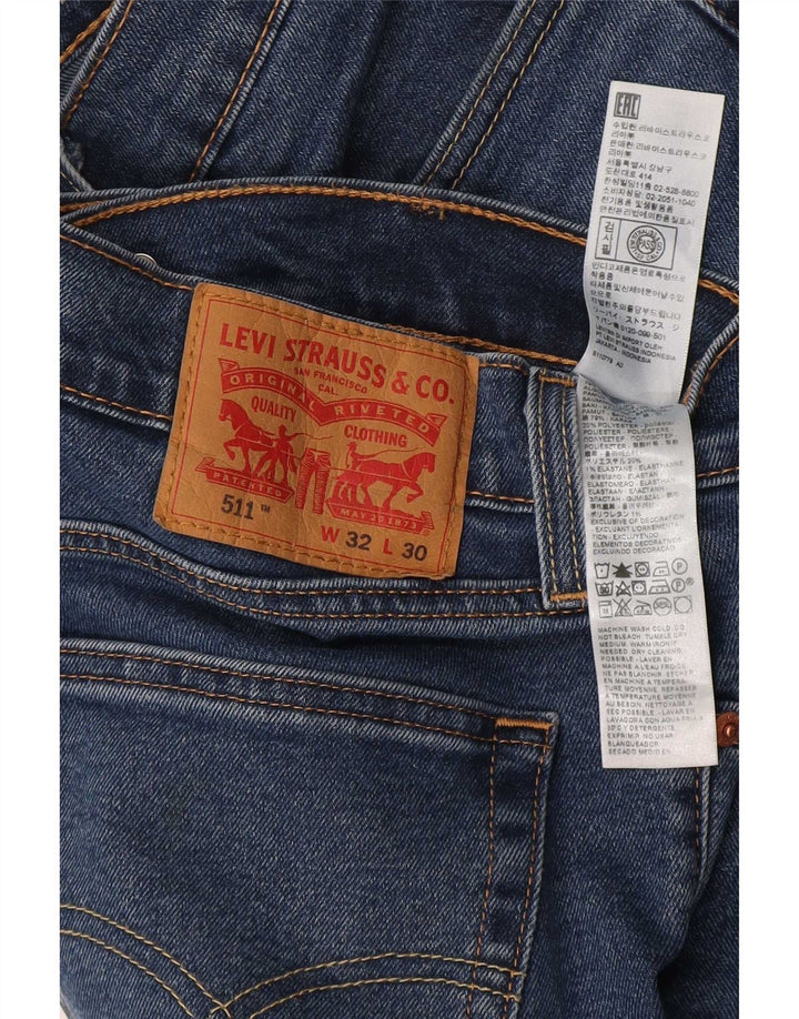 Levi's Herren 511 Slim Jeans W32 L30 Blaue Baumwolle