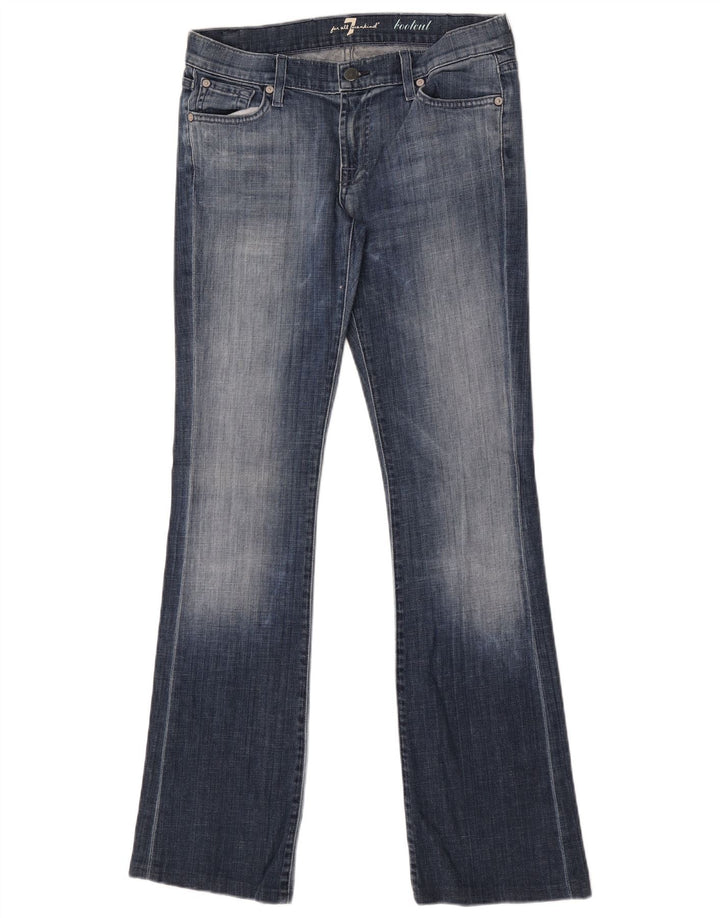 7 For All Mankind Damen Bootcut-Jeans W28 L33 Blaue Baumwolle