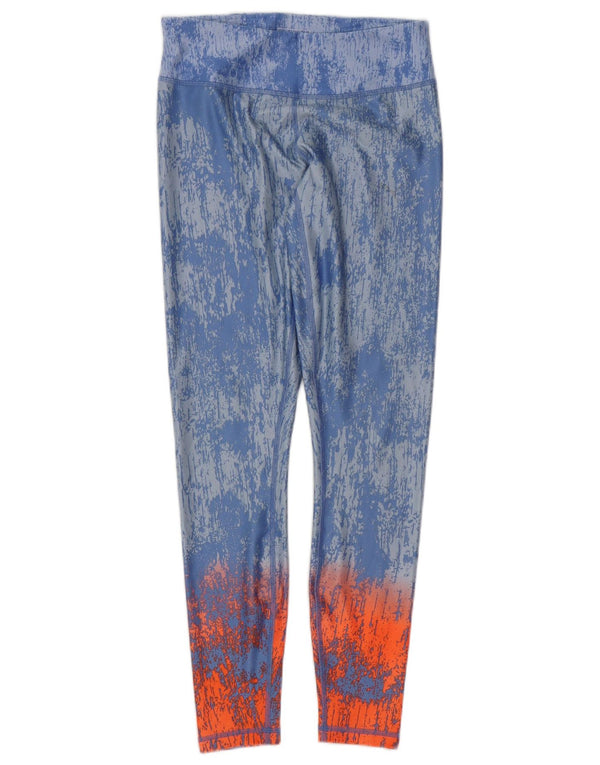 Puma Damen Leggings UK 10 Small Blue Tie Dye Nylon