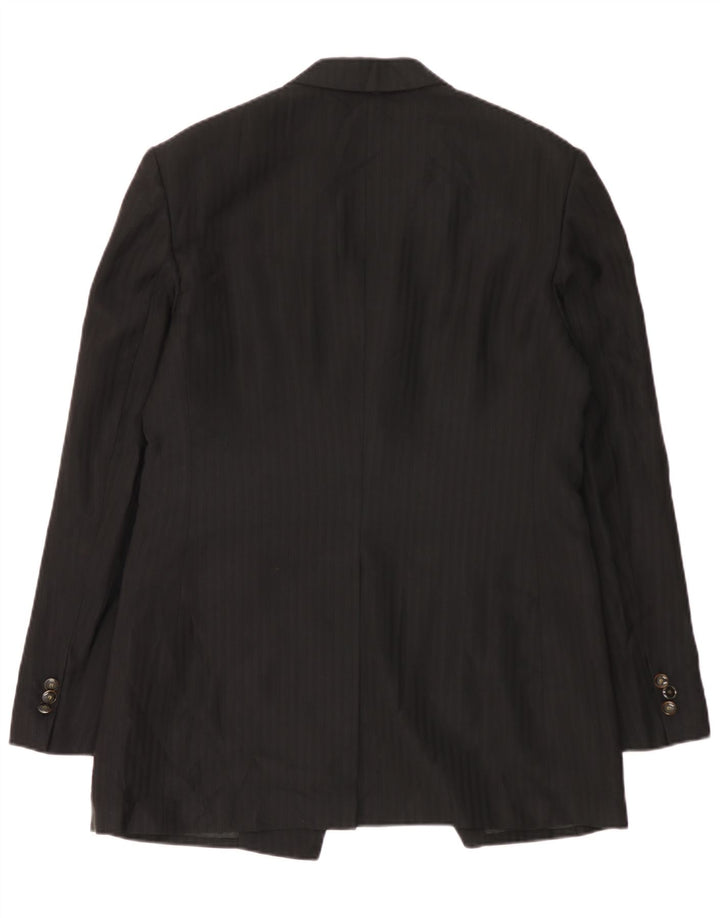 Carlo Pignatelli Herren 2-Knopf-Blazerjacke IT 54 2XL Schwarzer Nadelstreifen