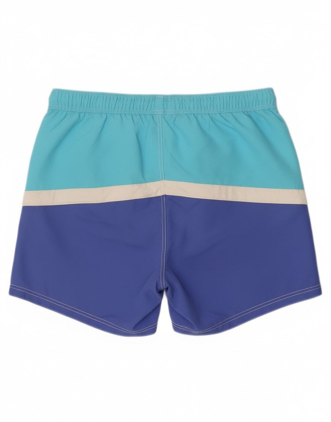 Benetton Herren-Badeshorts mit Grafik, Größe L, Blau, Farbblock