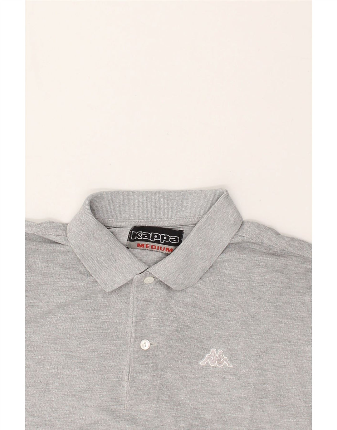 KAPPA Mens Polo Shirt Medium Grey Cotton | Vintage Kappa | Thrift | Second-Hand Kappa | Used Clothing | Messina Hembry 
