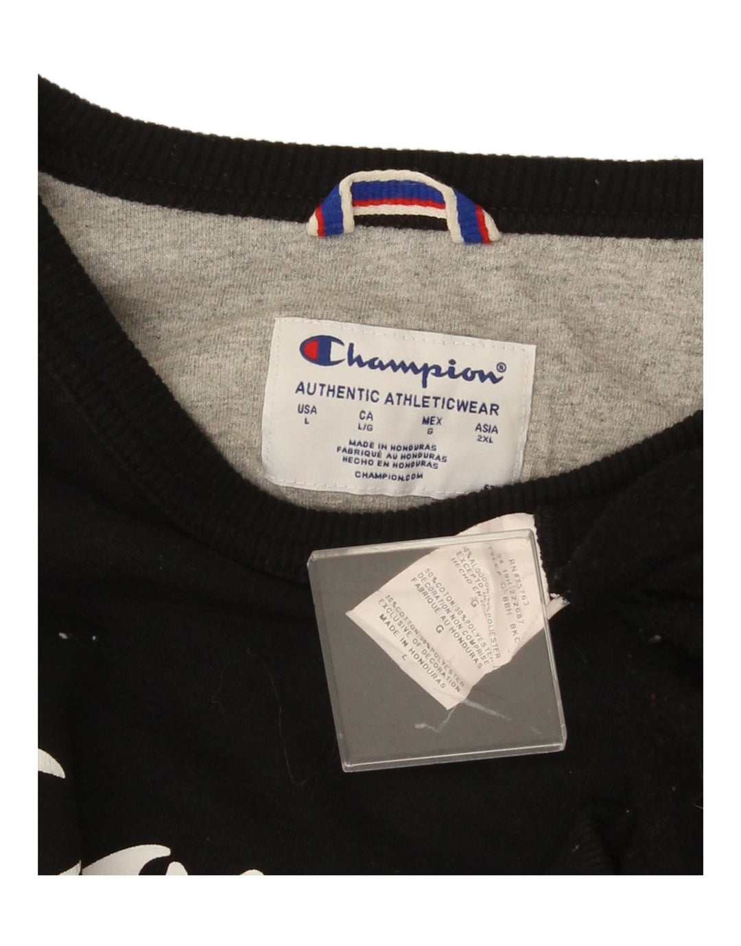 Champion Herren-Sweatshirt mit Grafik, groß, aus schwarzer Baumwolle