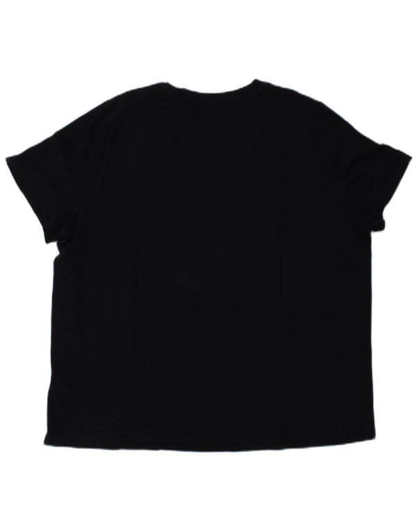 TOMMY HILFIGER Damen Grafik T-Shirt Top UK 18 XL Marineblau Baumwolle