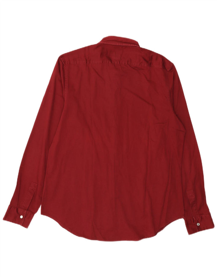 Calvin Klein Jeans Herrenhemd Große kastanienbraune Baumwolle