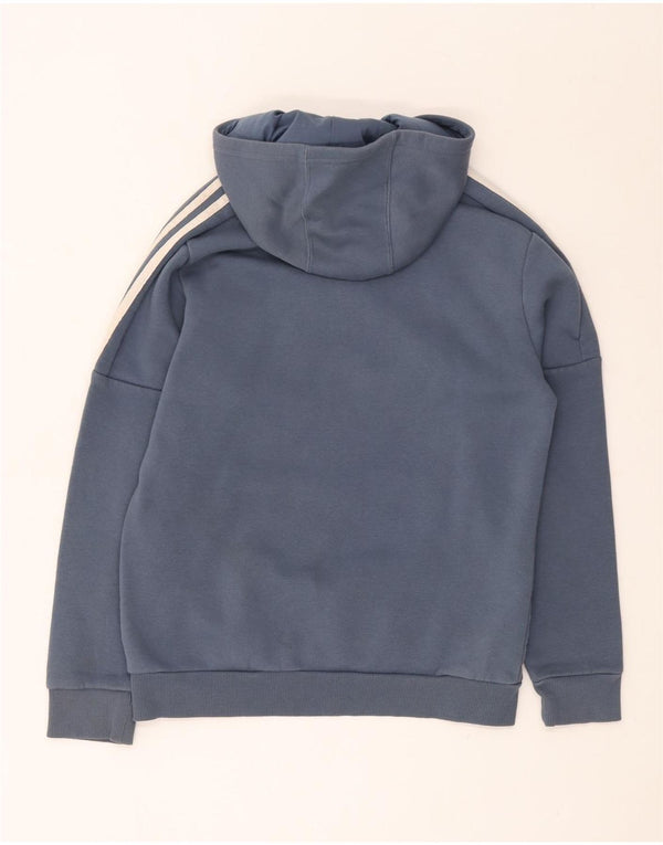 ADIDAS Kapuzenpullover mit Grafik für Jungen, 13–14 Jahre, blaue Baumwolle