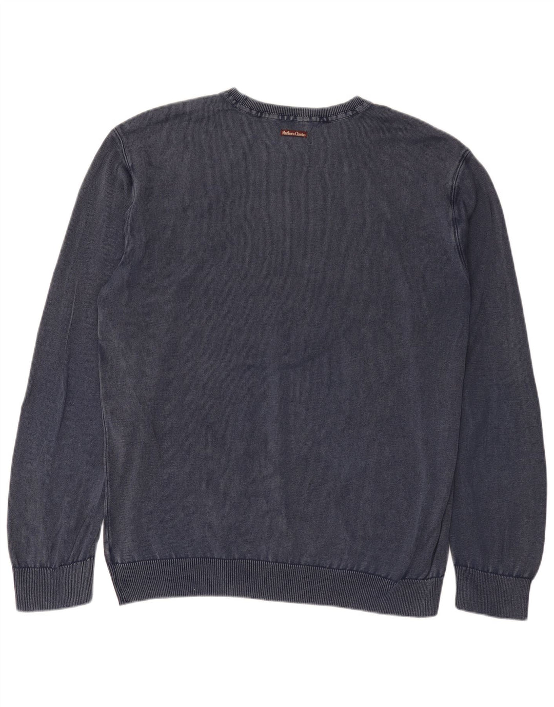 Marlboro Classics Herren-Pullover mit Rundhalsausschnitt, 3XL, Marineblau