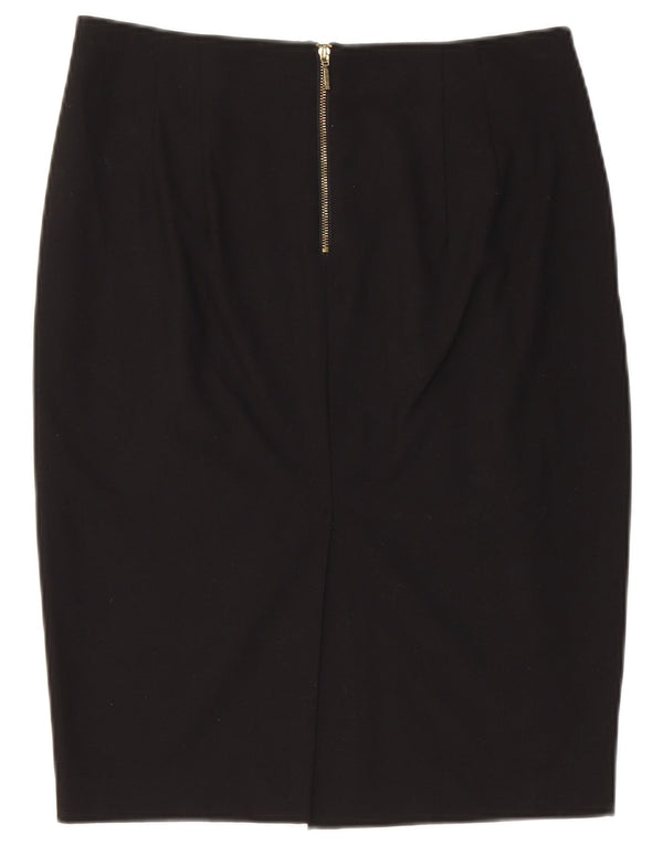 Zara Damen Bleistiftrock EU 38 Small W28 Schwarz Polyester