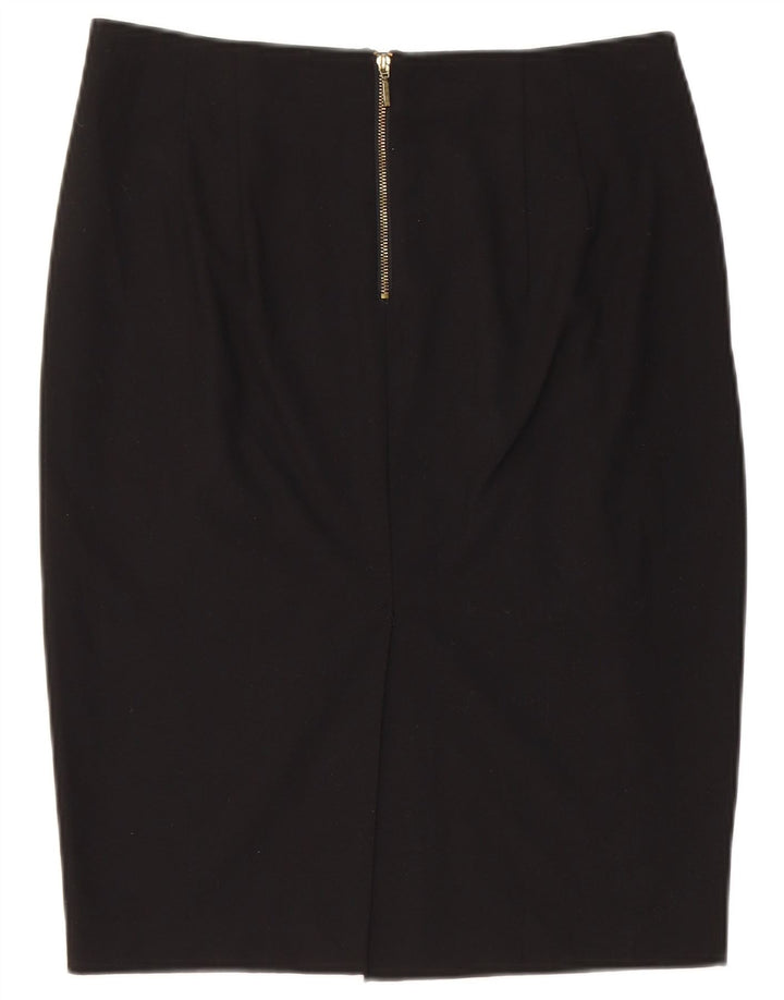 Zara Damen Bleistiftrock EU 38 Small W28 Schwarz Polyester