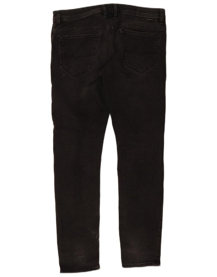 Diesel Herren Distressed Slim Jeans W34 L30 Graue Baumwolle